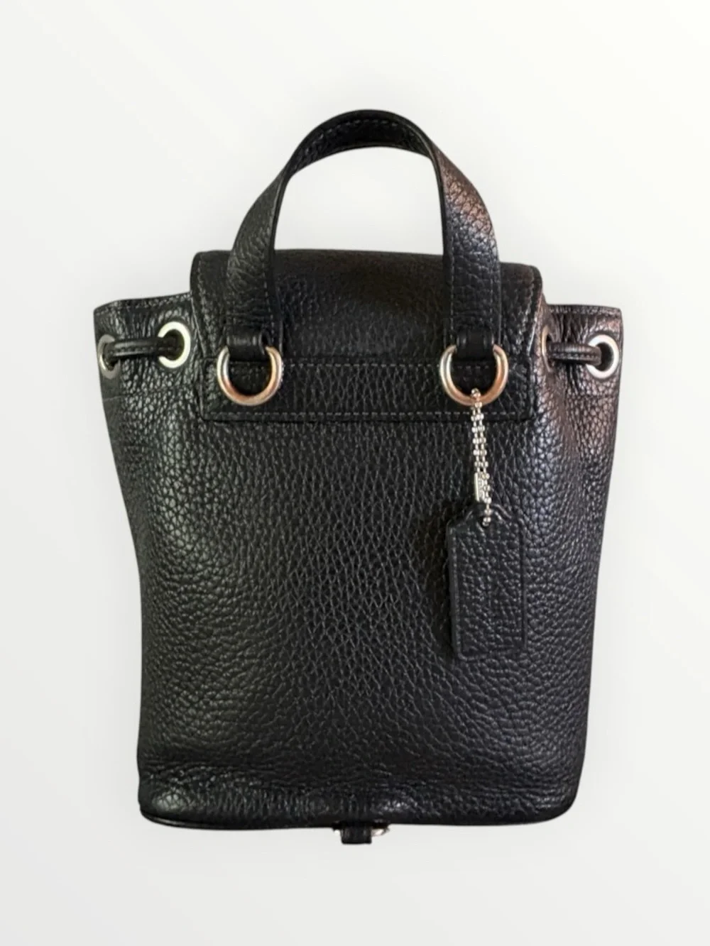 Coach Amelia Convertible 3-Way Backpack Crossbody Shoulder Bag Black CL408
